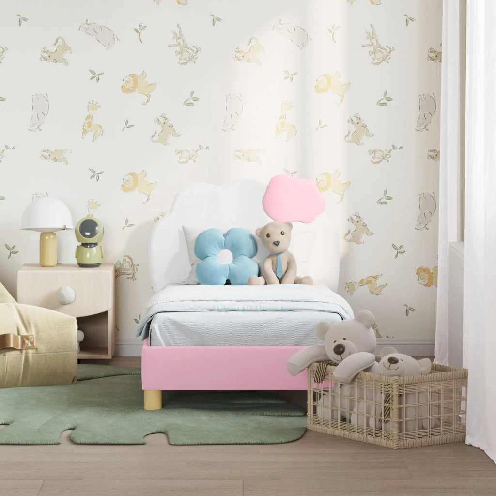 Struttura letto per bambini con testata-Giroletto per bambini Rosa 70 x 140 cm PU 859406