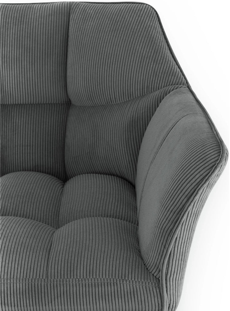 Sgabello bar Damaso B Cord con telaio a 4 piedi 4