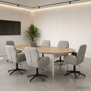 Sedie da scrivania girevoli 6 pz 54 x 55 x 90 cm Grigio Chiaro 3428339