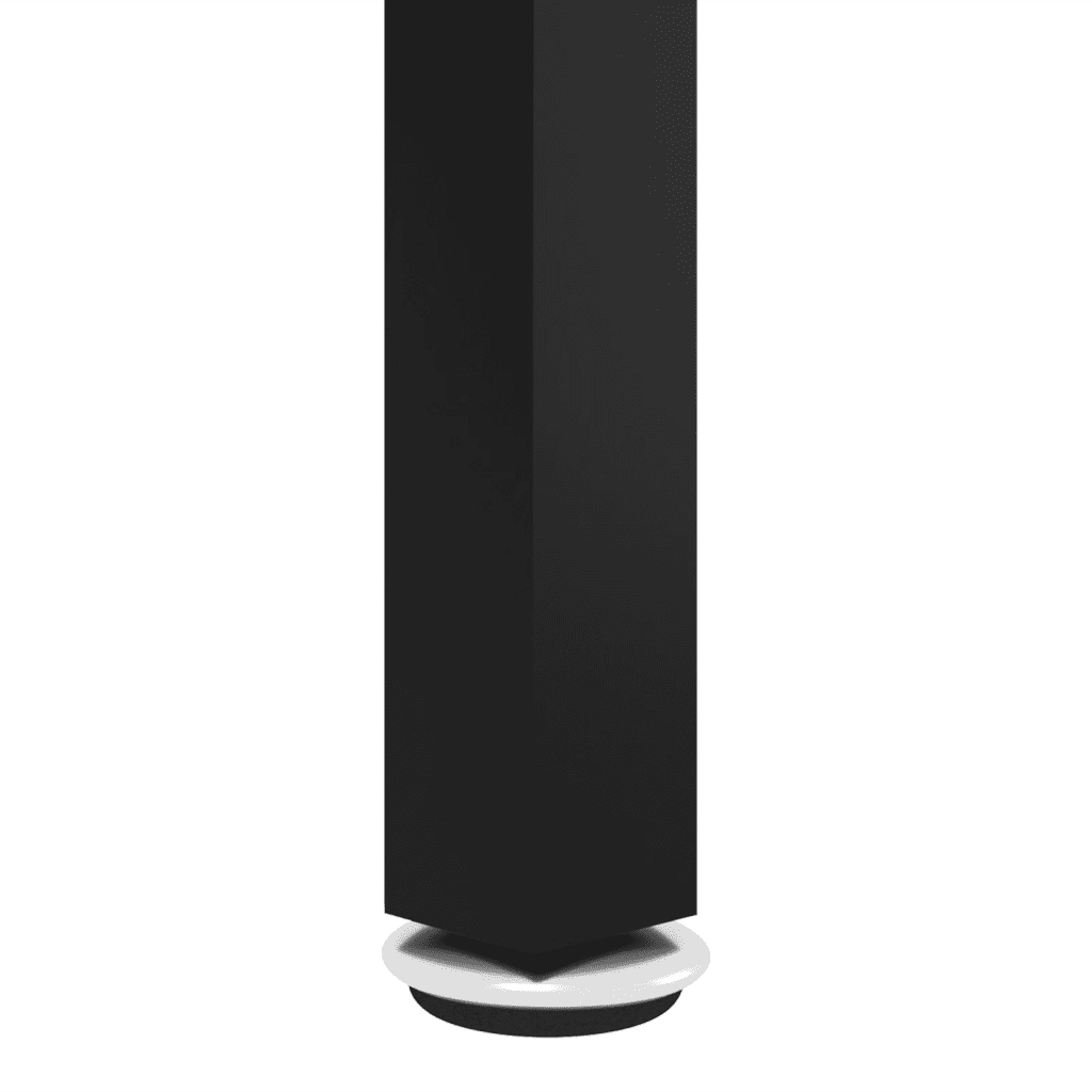 Tavolino da Salotto Nero e Marmo Bianco 70cm in Vetro Temperato 331620