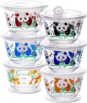 Pacco di 6 contenitori in vetro con coperchi, adatti per pizze, pasti pronti, contenitori per microonde, BPA-free, 480 ml