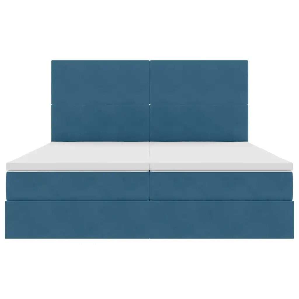 Letto con Contenitore Blu Scuro 180 x 200 cm Velluto 3372237