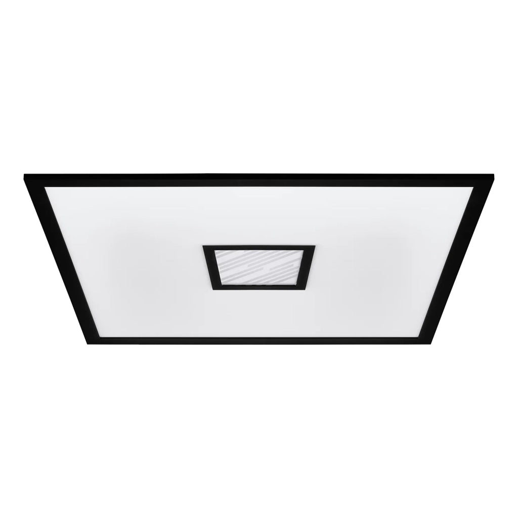 Plafoniera Moderna Bordonara Alluminio Nero Luce Led Integrato 36W