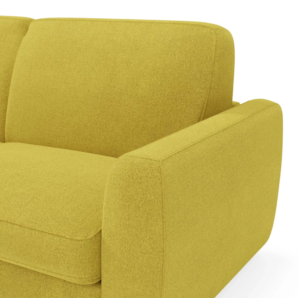 Leonida Divano letto sfoderabile e materasso H18 cm - vano portaguanciali in tessuto Smacchiabile T23 202 cm giallo sole
