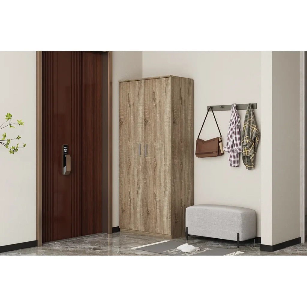 Mobile per scarpe XL TOM – 2 porte – Rovere chiaro