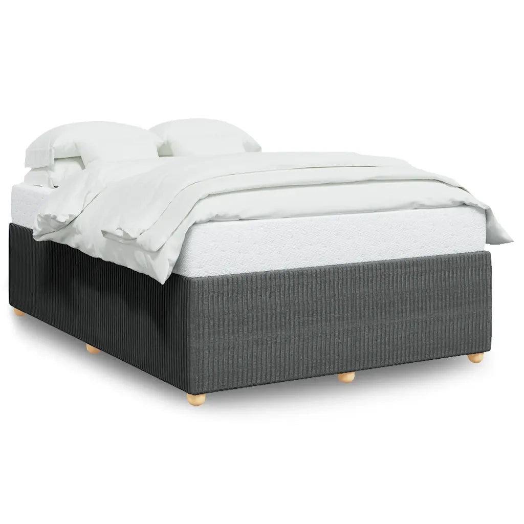 vidaXL Giroletto senza Materasso Grigio Scuro 160x200 cm Tessuto