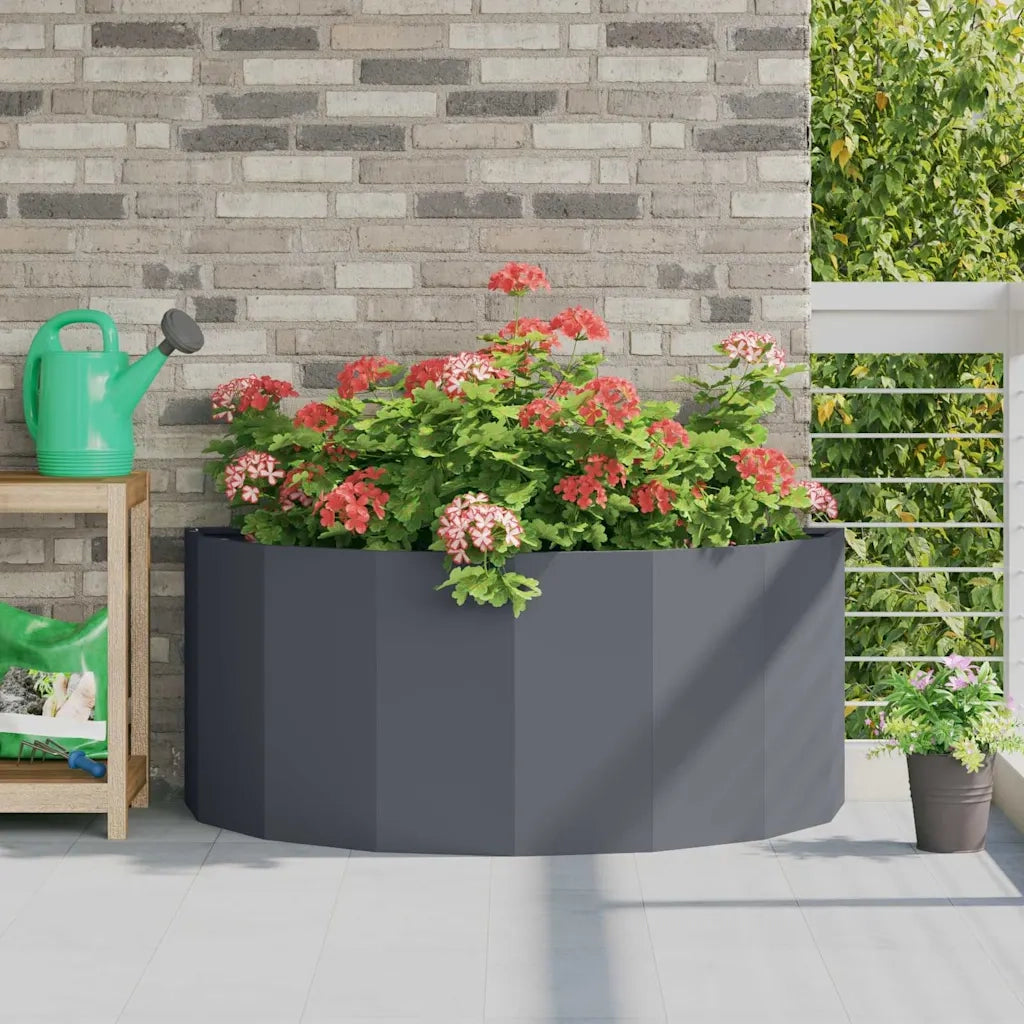 Fioriera | Cassetta per fiori | Vaso Antracite 120 x 60 x 50 cm Acciaio