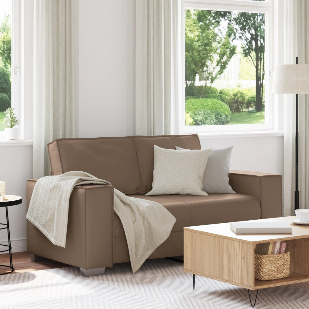 Divanetto Sofa Cappuccino 120 cm in Pelle Sintetica