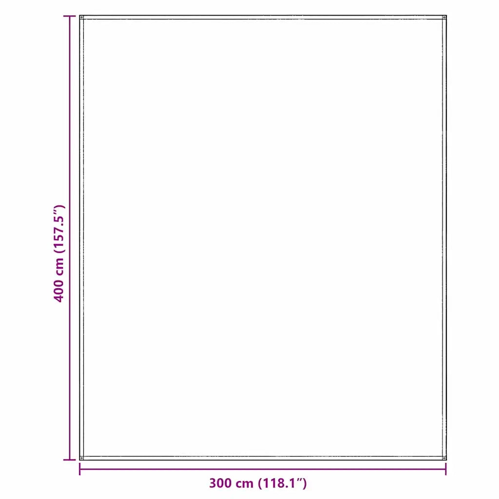 Tappeto da Tenda Grigio chiaro 300 x 400 cm Polietilene 42000197