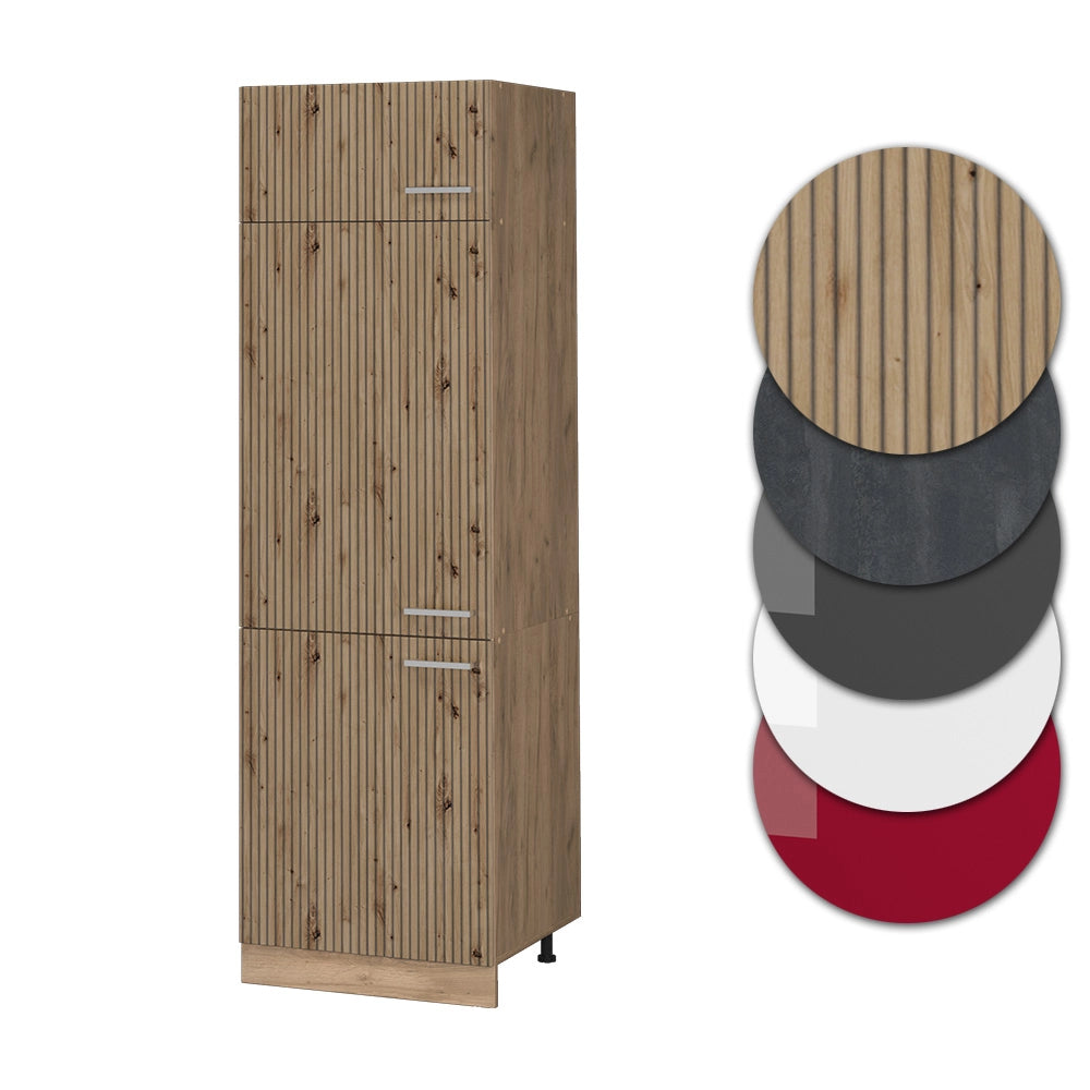 Armadio frigorifero R-Line Rovere artigianale/Rovere dorato 60 cm Vicco
