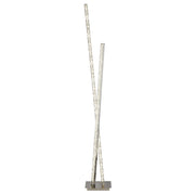 Piantana Contemporaneo Trifoglio Acciaio Cromo Vetro Trasparente Led 30W 4000K