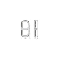 Emuca Spessore laterale per appendiabiti per armadio Sling, Verniciato alluminio, Tecnoplastica, 1 lotto di 2 unitÃ 