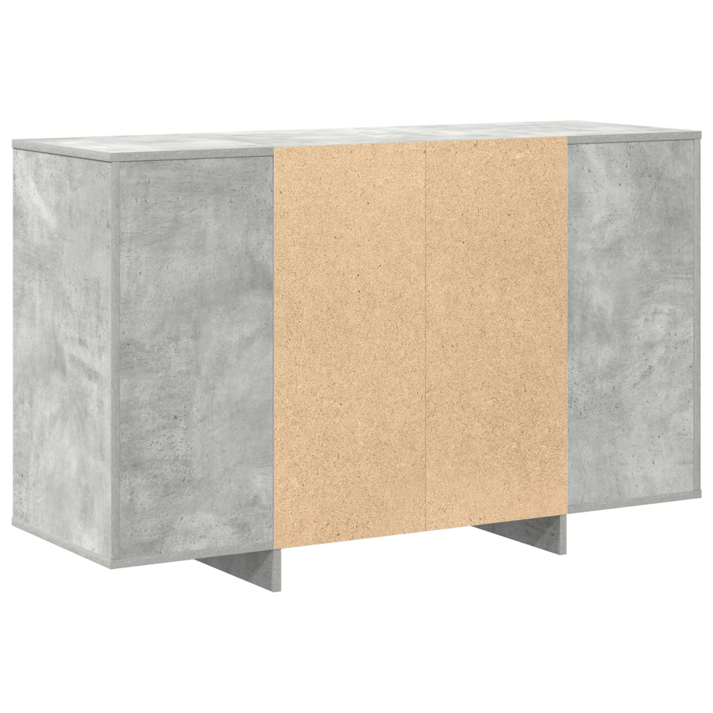 Credenza Grigia in Cemento Grigio cemento Legno ingegnerizzato