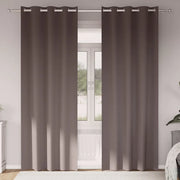 Tende Blackout con Anelli 2 pz Marrone Scuro 260 x 140 cm 4107337