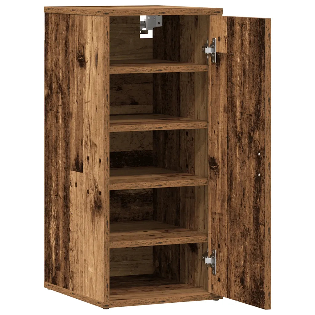 vidaXL Scarpiera Legno Antico 32x35x70 cm in Legno Multistrato