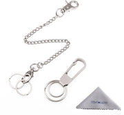 Set di Clessidre da Parete da 2 - Clessidra da Parete con Raccordo a Cinturino - Clip per Chiavi in Acciaio Inossidabile - Progettata per Prevenire gli Slittamenti - Ideale per Chiavi di Casa o di Lavoro - Clip per Chiavi