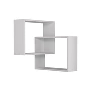 Set di 2 mensole angolari in legno "Ring" - 68 x 60 x 68 cm - Bianco