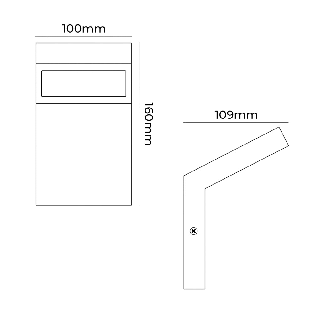 APPLIQUE LED DA ESTERNO IP54 10W LUCE NATURALE 4000K° - ILLUMINAZIONE MODERNA DESIGN IN ALLUMINIO COLORE BIANCO