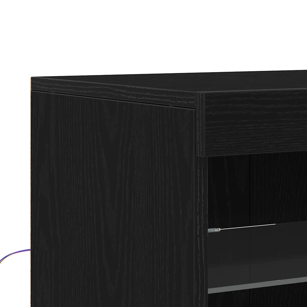 Credenza-Buffet-Armadio da cucina Rovere nero 41 x 37 x 100 cm Legno multistrato 765758