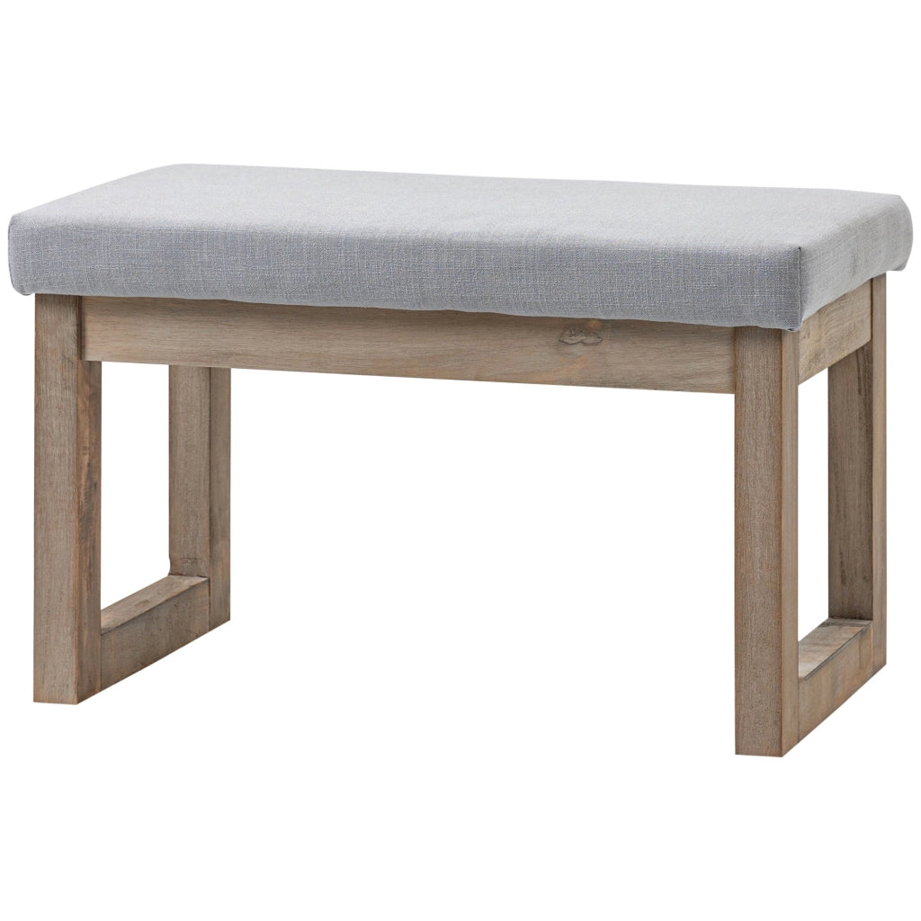 Pouf in tessuto scandinavo ¨C zephmum ¨C grigio 68x38x42 cm
