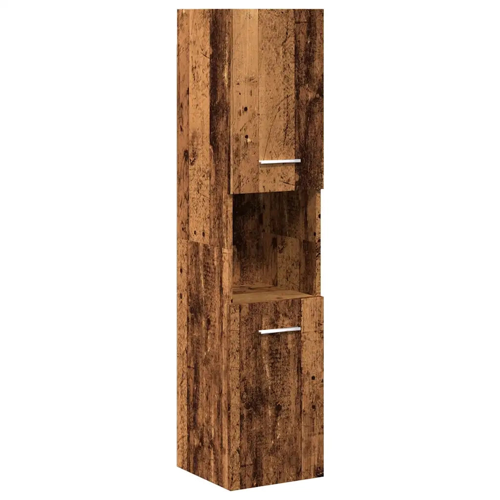 vidaXL Set Mobili da Bagno 4 pz Legno Antico in Legno Multistrato