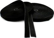 Nastro di attacco Velcro nero - 25m lungo - 25mm largo - fissatore robusto - tavola di resistenza per bambini