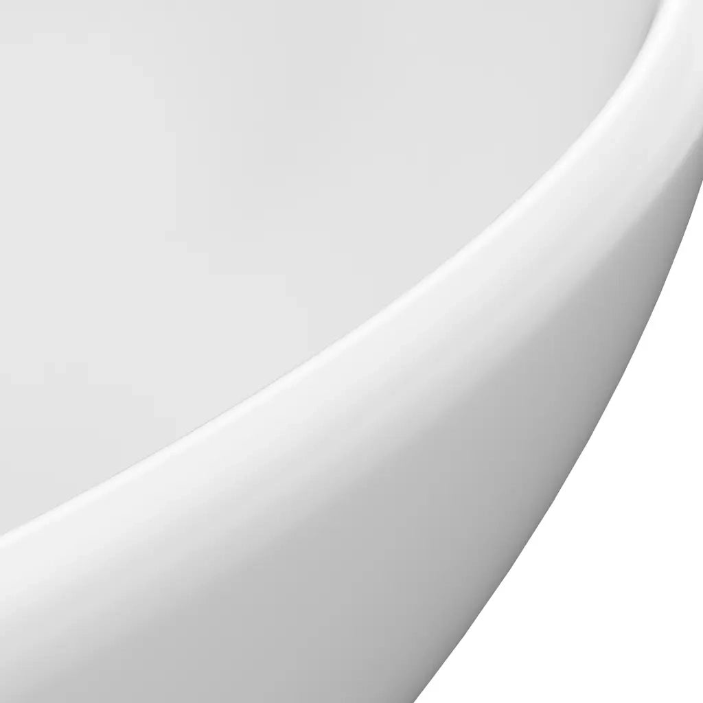 Lavandino Lusso Ovale Bianco Opaco 40x33 cm in Ceramica 146921