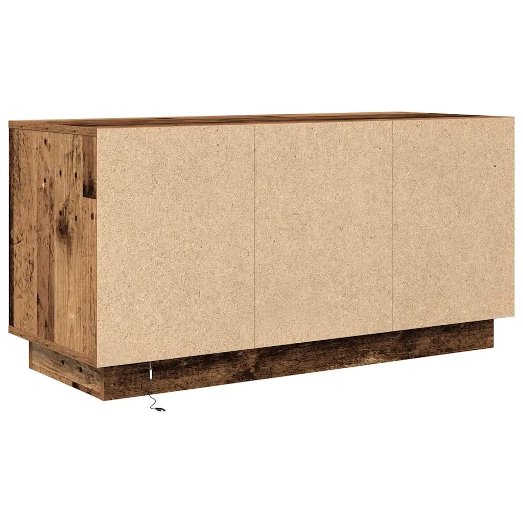 Mobile porta TV con illuminazione a LED e vano contenitore 100 x 41 x 50 cm stile moderno finitura legno anticato 02_0051624