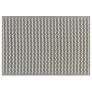 Tappeto per esterni Grigio Materiali sintetici Rettangolare 120 x 180 cm Motivo geometrico ondulato Accessori da balcone