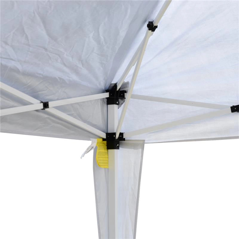 GAZEBO STRUTTURA IN ACCIAIO PIEGHEVOLE RIVESTIMENTO TESSUTO OXFORD BIANCO 3X3M