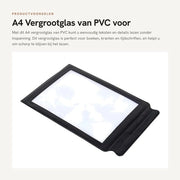 Verglasso 3 volte - Formato A4 - Lente PVC - Flessibile - Lente Fresnel di Alta Qualità - Ideale per la Lettura - Verglasso