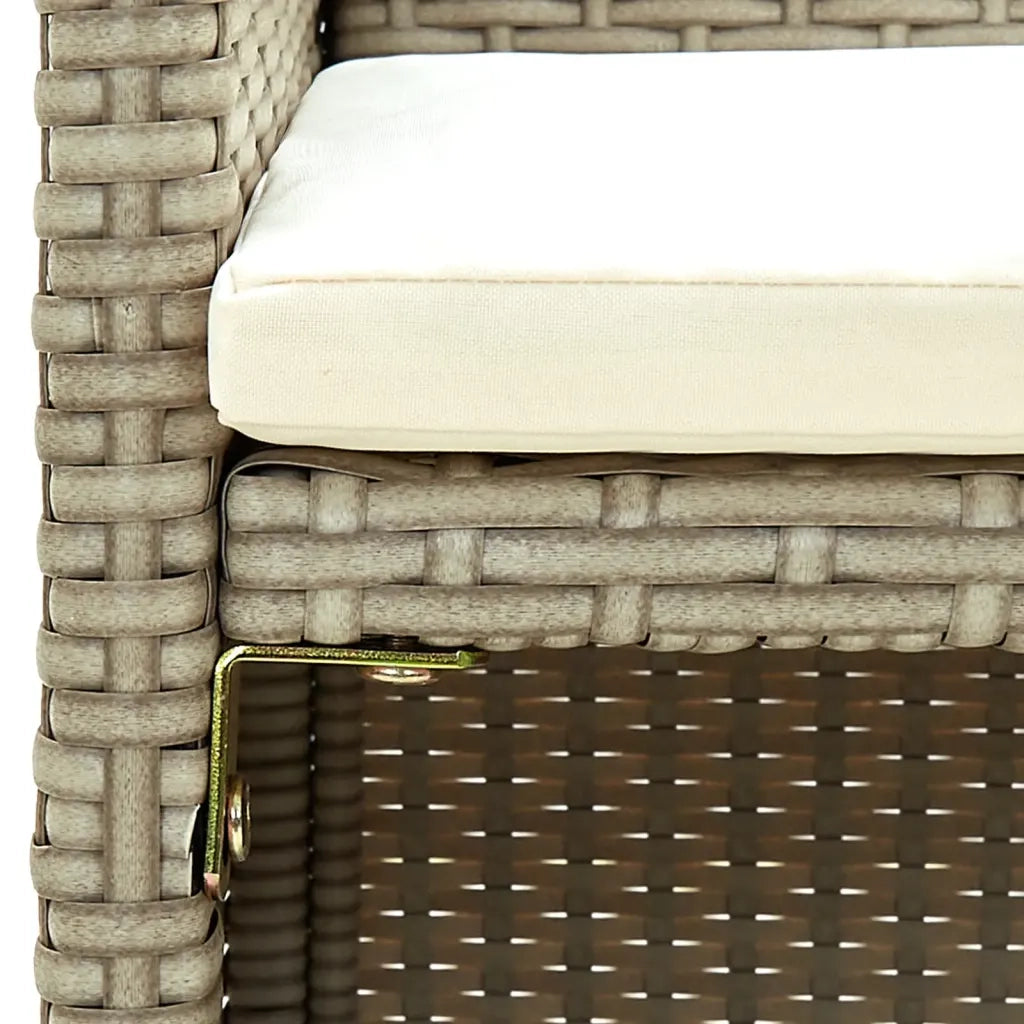 Divano da Giardino a 2 Posti con Cuscini-Sofa da Giardino-Divano da esterno Beige in Polyrattan
