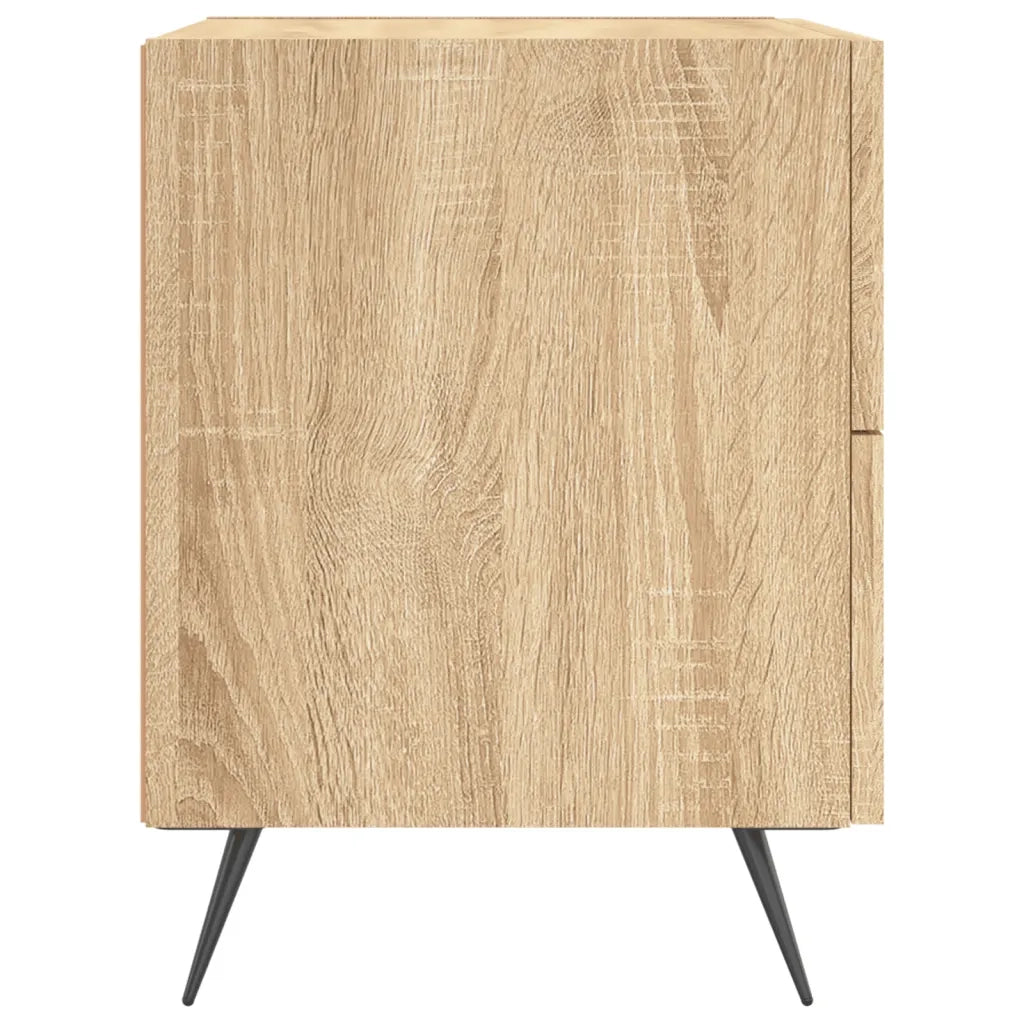 Comodini 2 pz Rovere Sonoma 40x35x47,5 cm in Legno Multistrato