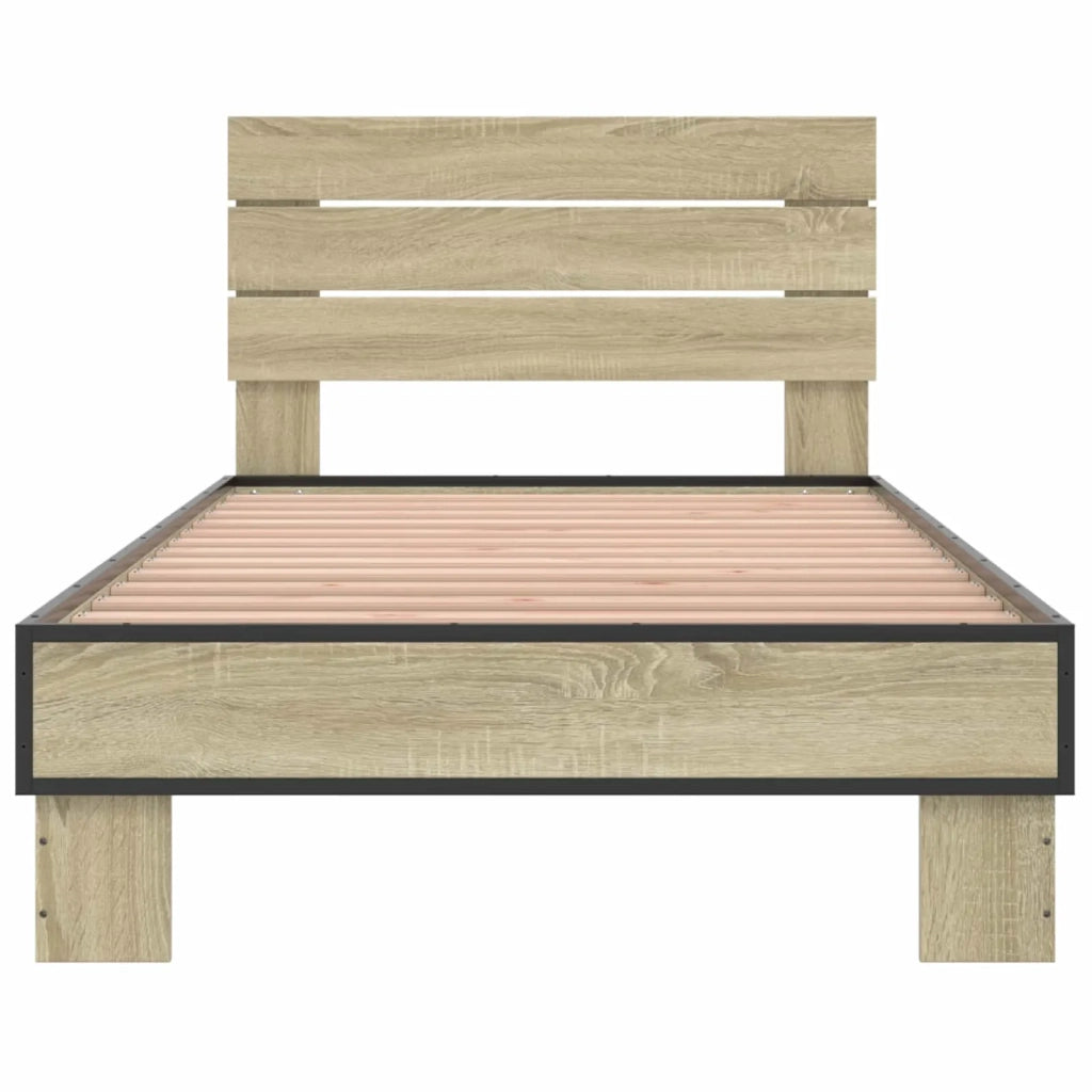 Struttura letto con testata Rovere Sonoma 80 x 200 cm 8009089