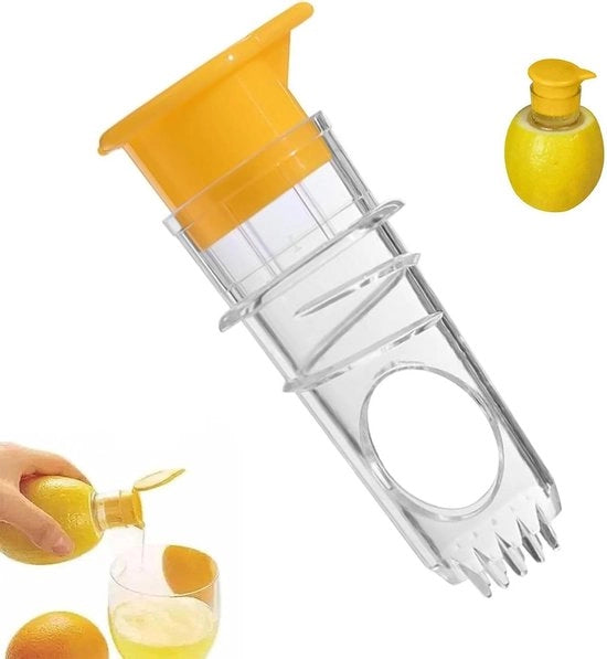 Fruitpressa manuale mini con sifone per agrumi - Pressa per arance, mandarini e limoni - Richiede contenuto HTML.
