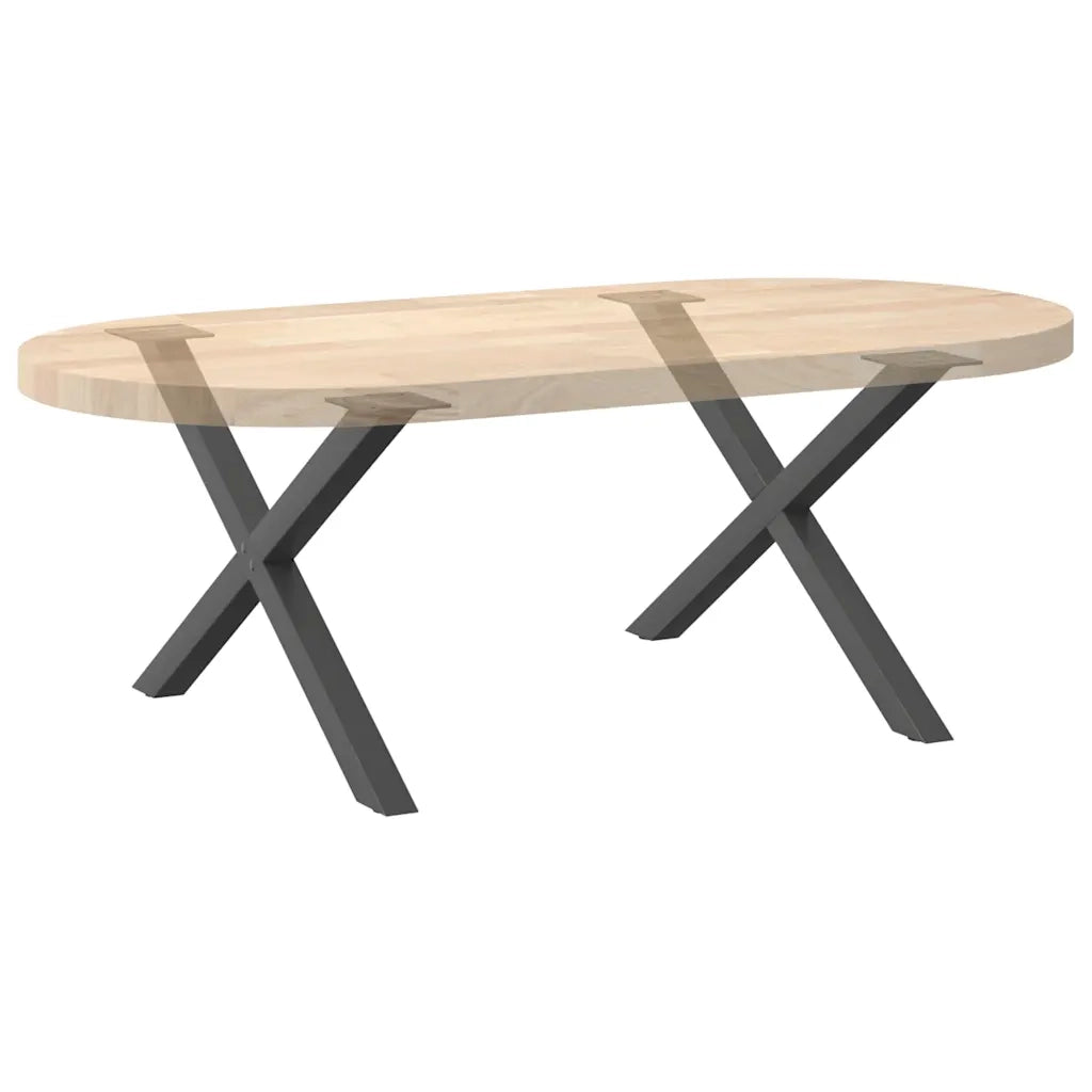 vidaXL Gambe per Tavolino da Caffè a Forma di X 2 pz Antracite 70x(42-43) cm Acciaio