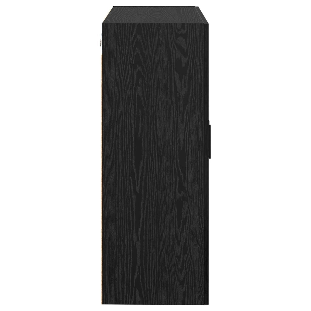 Mobiletto a muro 2 pcs Rovere Nero 69,5 x 34 x 90 cm 3394532