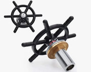 Pulitore 360° a getto d'acqua - Acciaio Inossidabile - Aspirapolvere ad alta pressione - Per bicchieri da birra e tazze da caffè - Piede a forma di stella - Dimensioni compatte 11x11x8 cm - Pulitore per bicchieri