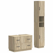 Set di Armadi da Bagno da 2 Pezzi HOORN Rovere Sonoma 3417551
