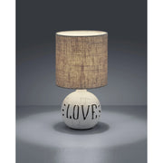 LAMPADA DA TAVOLO ESNA H.30CM LOVE SABBIA/MARRONE