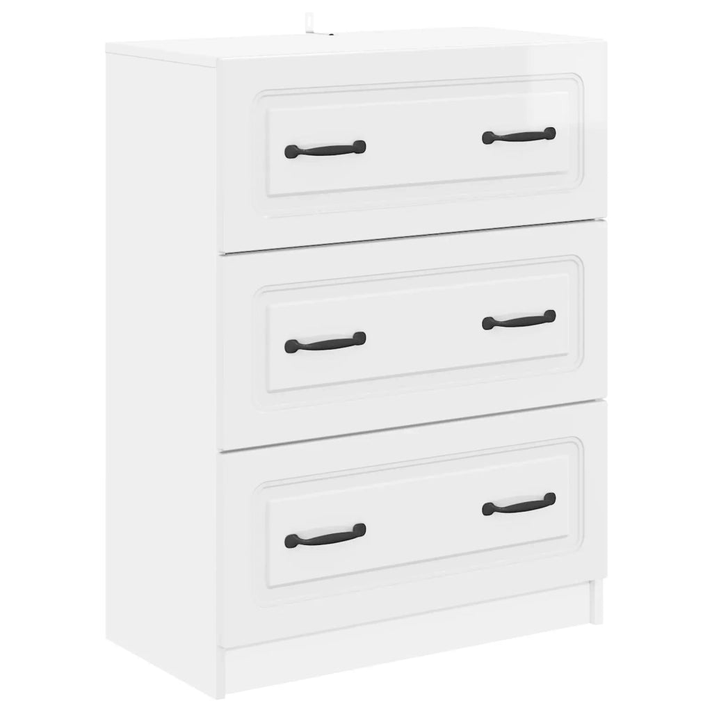Mobile con Cassetti Bianco Lucido 66 x 34,5 x 87 cm 895759