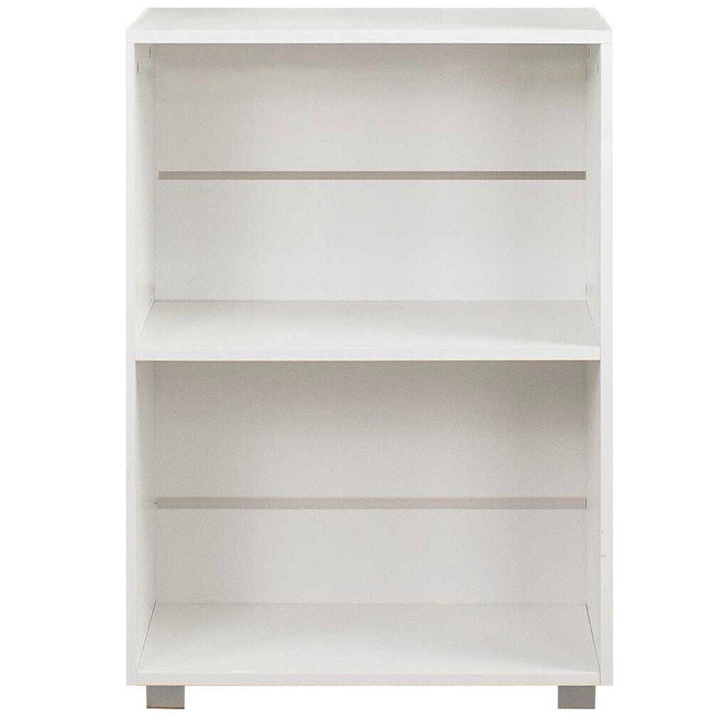Libreria Mobiletto Scaffale 2 Ripiani Legno Nobilitato Bianco 60x31 H77cm Moderno