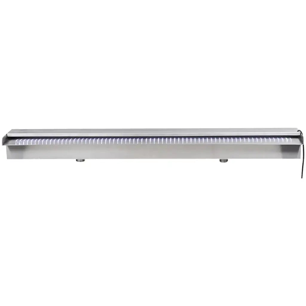 Cascata per Laghetto Rettangolare con LED in Acciaio Inox 90 cm 41674