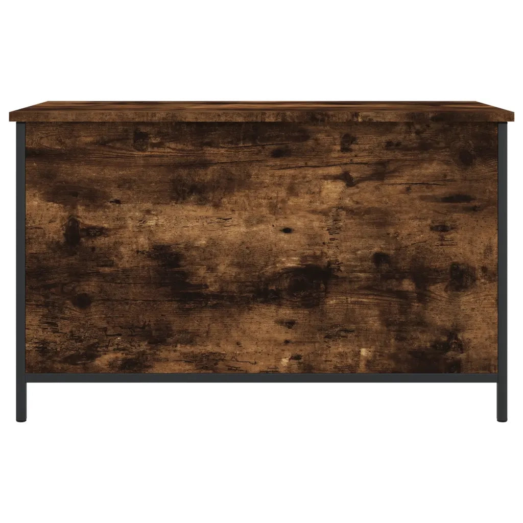 Panca Portaoggetti Rovere Fumo 80x42,5x50 cm Legno Multistrato 839015