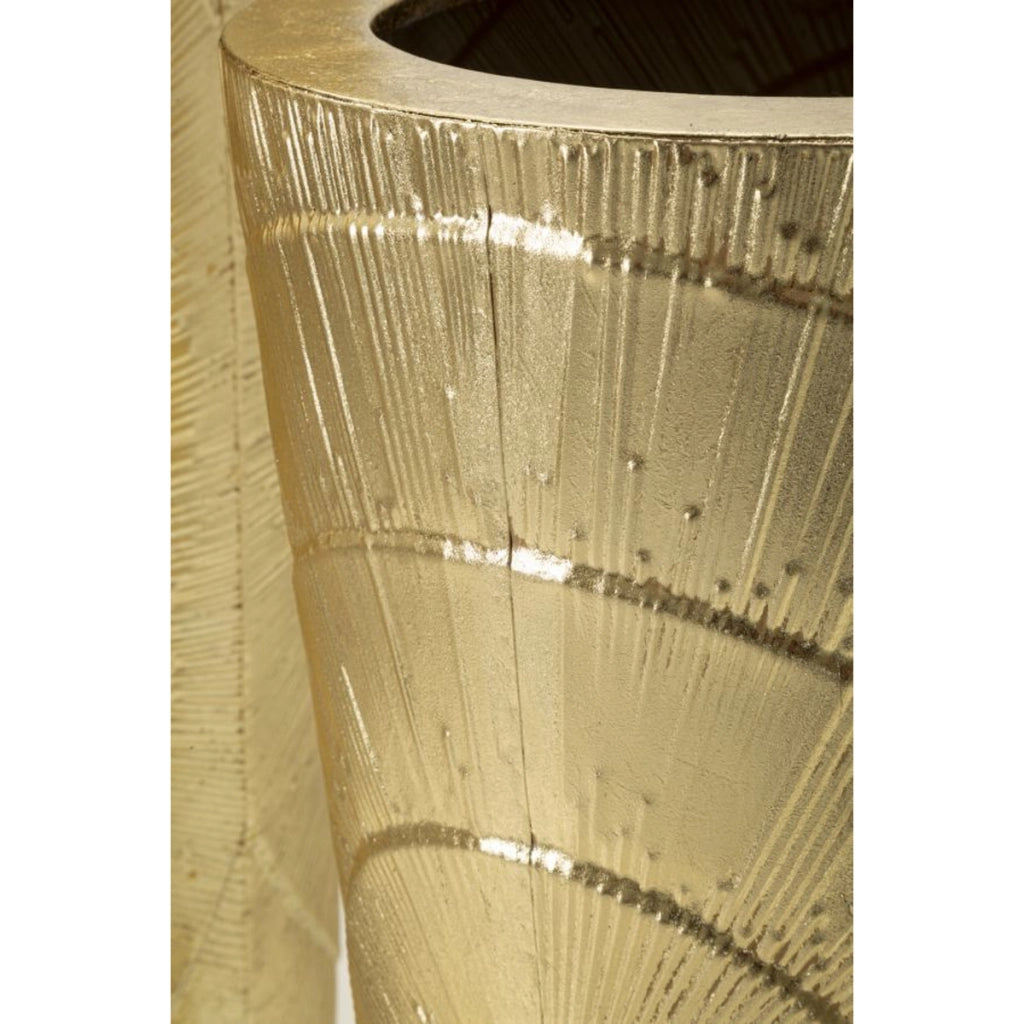 Set di 3 Vasi Decorativi VKH418, Oro, Metallo, 50,8x50,8x114,9 cm