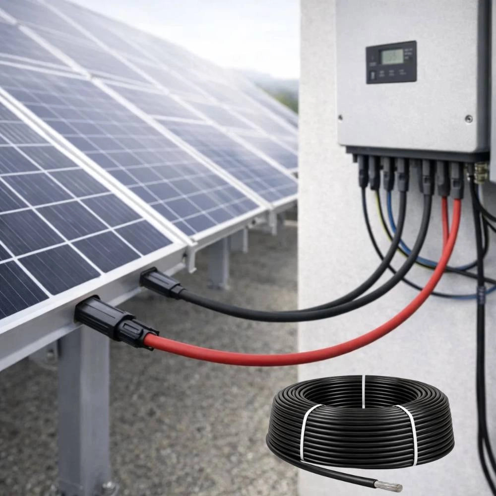 Cavo solare unipolare nero 6 mm² en 50618 per impianti fotovoltaici *** lunghezza metri 100, confezione 1