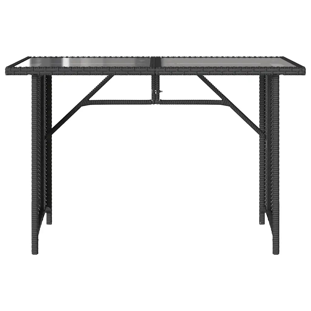 Set da Pranzo da Giardino 2 pz | Set Salotto da Giardino con Cuscini Nero in Polyrattan