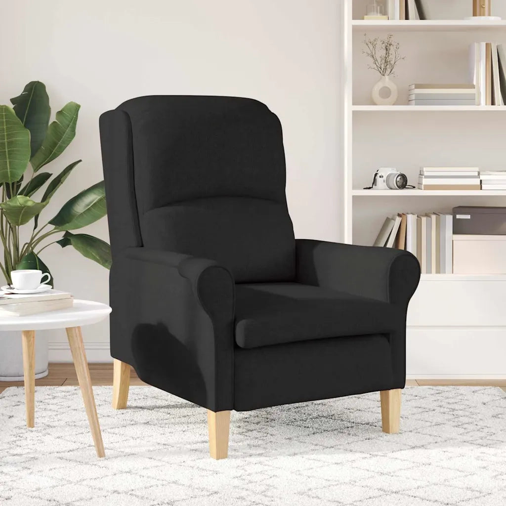 Divano Sedia-Poltrona-Poltroncina Nero Tessuto 814265