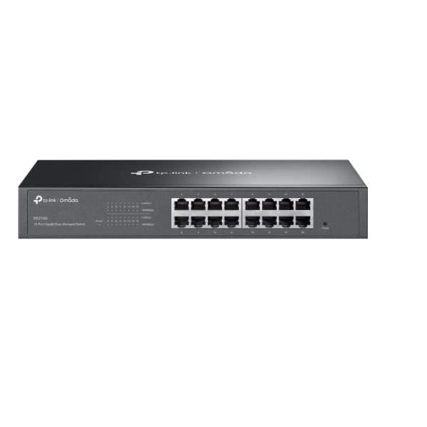Tp-link omada es216g switch di rete gestito l2 gigabit ethernet (10/100/1000) nero