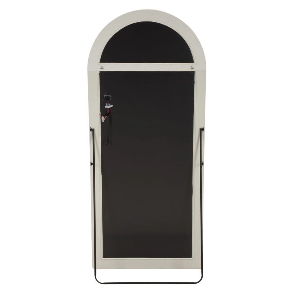 Specchio da terra ad arco con cornice illuminata a LED 77x177 cm